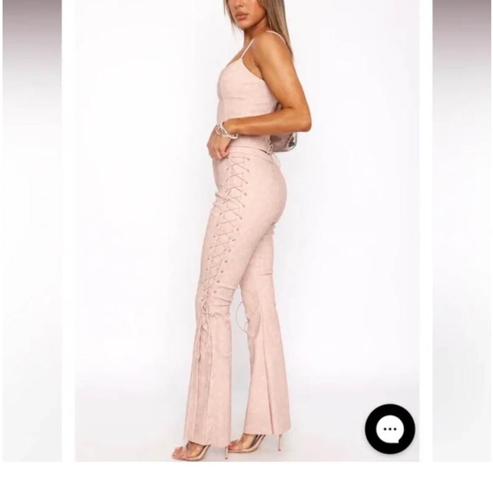 White fox boutique lace up pants